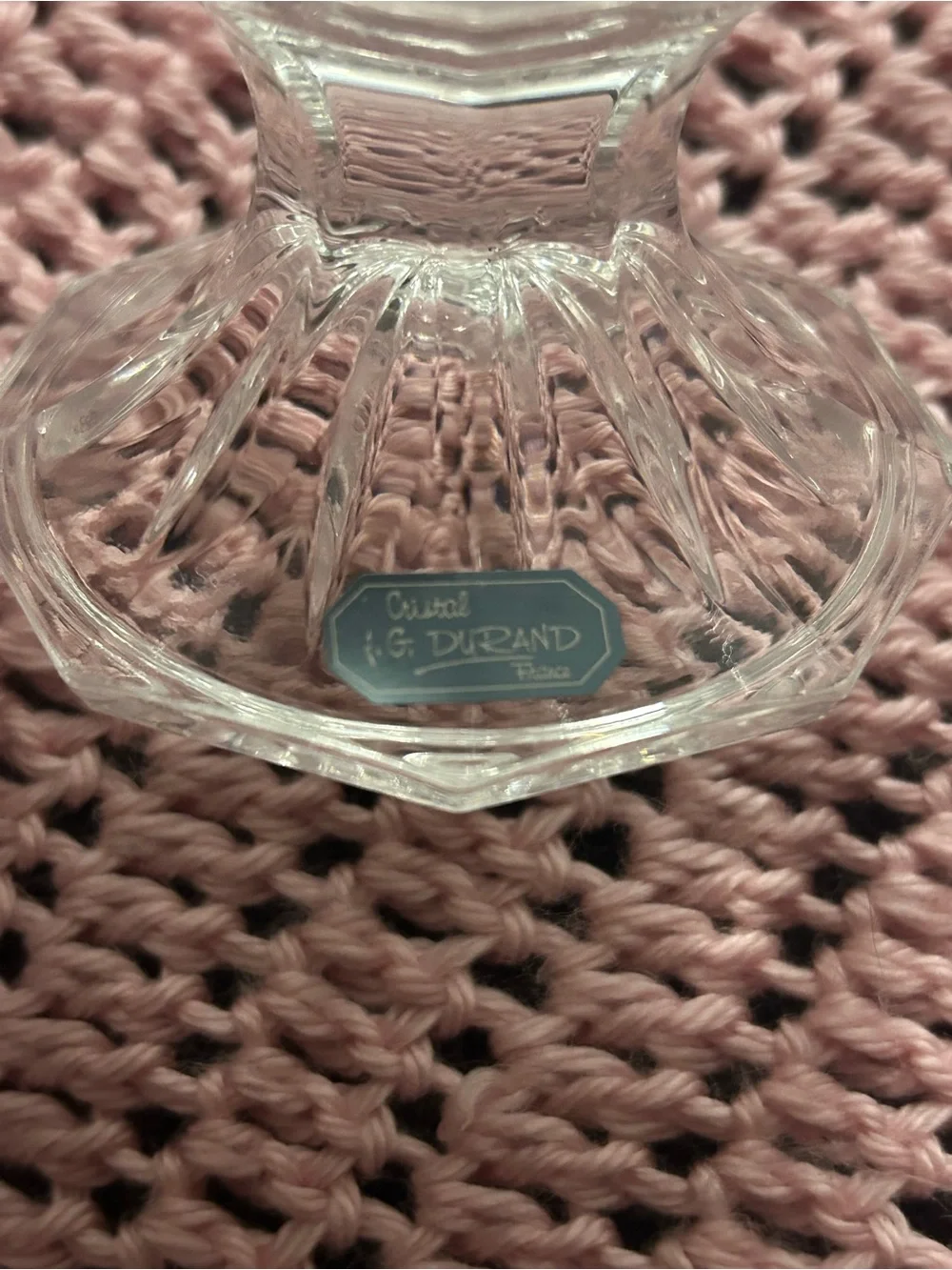 Clear Cut Glass Covered Candy Dish from France brand new in box